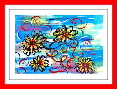 Artist Greeting Card "Wild Flower Swirl"