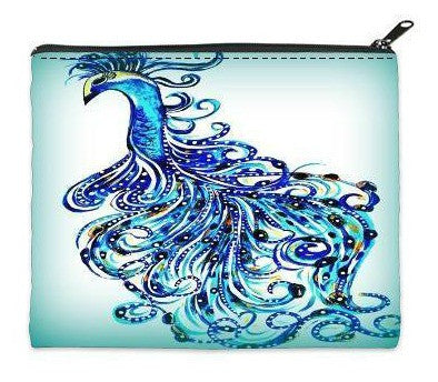The LARGE Bag with Swarovski Crystals "French Peacock"