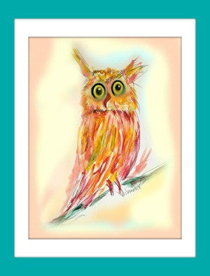 Bird Greeting Card "Cedric Owl"