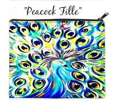 THE PAINTED LABEL BAG "Peacock Fille"